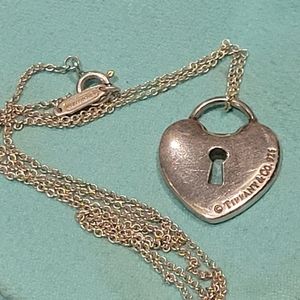 Tiffany Heart Padlock Charm and Chain